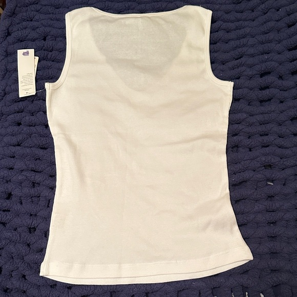 St. John's Bay White Tank Top with Lace Detail - Picture 5 of 5